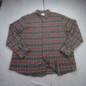 LL Bean Shirt Mens XL Multicolor Plaid Traditional Fit Regular Flannel Outdoor
